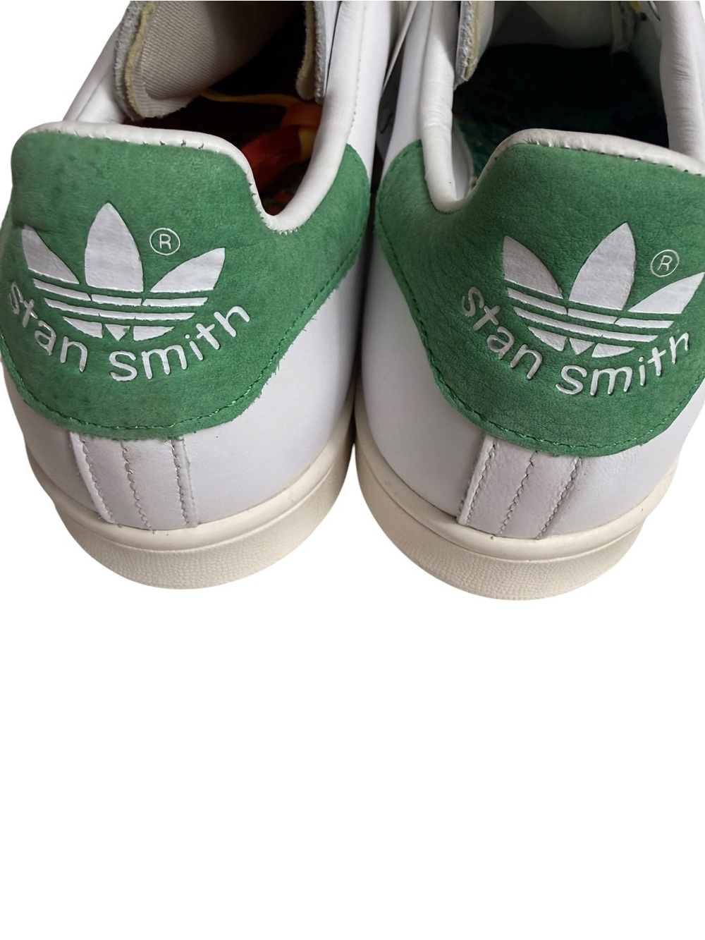 NWT adidas White Stan Smith Sneakers with Rainbow Laces size 10 - Picture 8 of 11